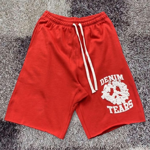 Denim Tears Red Athletic Men's Shorts - Picture 1 of 3
